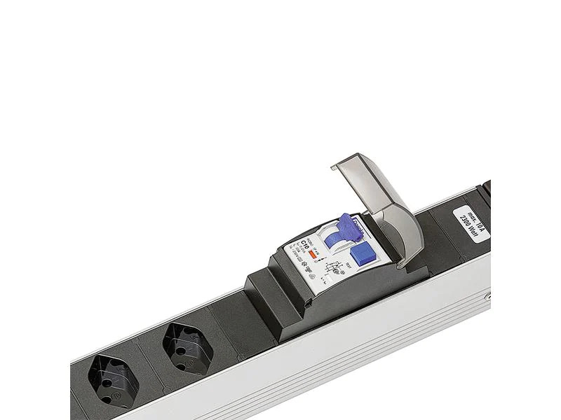 STEFFEN Steckdosenleiste Alu Modular 6xT13 mit FI-LS