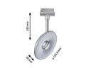 Paulmann LED Schienenspot URail Sphere, 7.4 W, 2700 K, Chrom