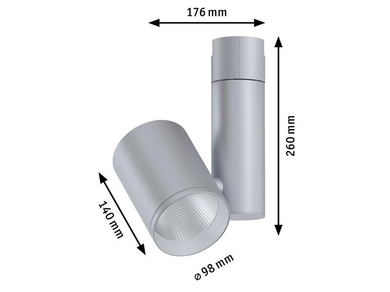 Paulmann LED Schienenspot URail Zeuz, 33 W, 3000 K, 39°, Chrom