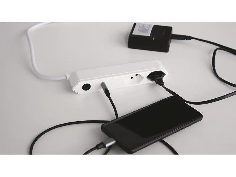 STEFFEN Steckdosenleiste STEBA IQ 2xT13 1xUSB-C PD 18W Weiss