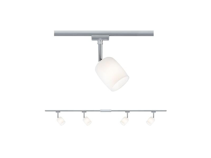 Paulmann Schienenspot URail Blossom Set, 4 x G9, 40 W, Weiss/ Chrom