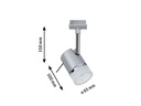 Paulmann Schienenspot URail Spot Pipe, 1 x GU10, 10 W, Chrom
