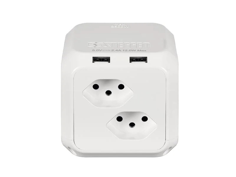 STEFFEN Stromverteiler CUBE 8xT13 2x USB-A