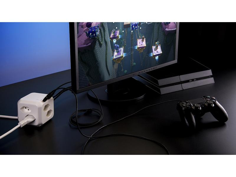 STEFFEN Stromverteiler CUBE 8xT13 2x USB-A
