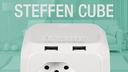 STEFFEN Stromverteiler CUBE 8xT13 2x USB-A