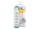Schönenberger Steckdosenleiste 5x T13 Weiss / Blau