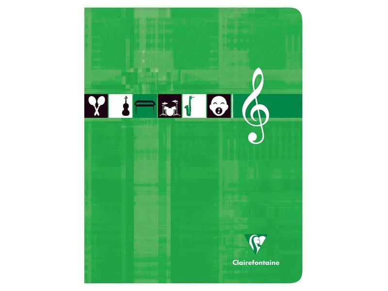 Clairefontaine Notenheft 28 Blatt, 17 x 22 cm, assortiert