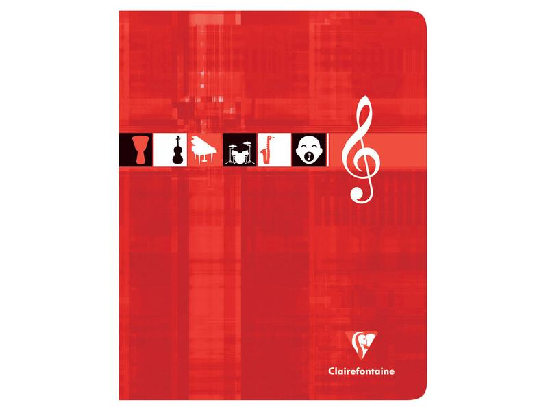 Clairefontaine Notenheft 28 Blatt, 17 x 22 cm, assortiert