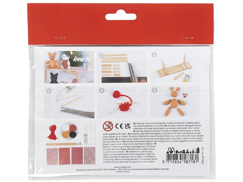 Creativ Company Mini-Utensilien Wichteltür Szene Spielsachen und Stricken