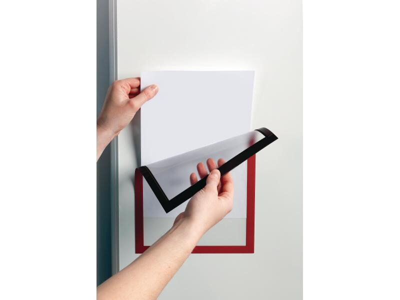 DURABLE Präsentationsrahmen Duraframe Magnetic A4 5 Stück Rot