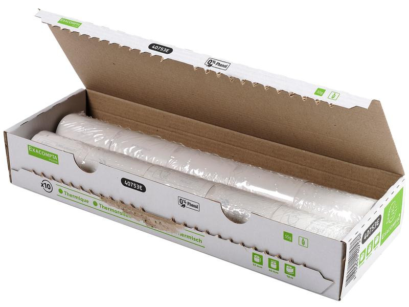 Exacompta Thermo-Papierrolle 57 x 40 x 12 mm, 18 m, 10 Stück