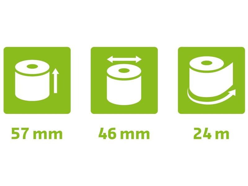 Exacompta Thermo-Papierrolle 57 x 46 x 12 mm, 24 m, 10 Stück