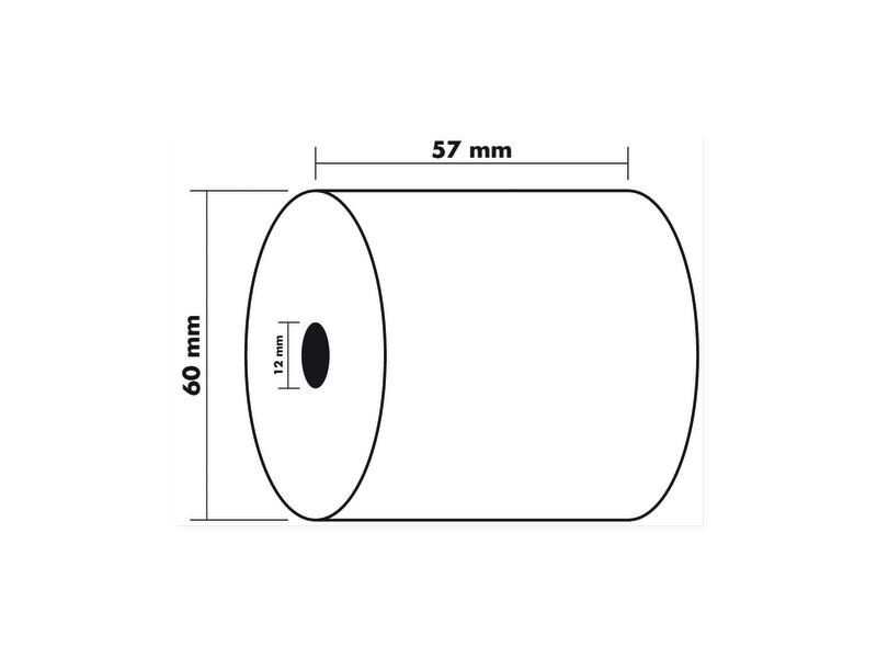 Exacompta Thermo-Papierrolle 57 x 60 x 12 mm, 44 m, 10 Stück