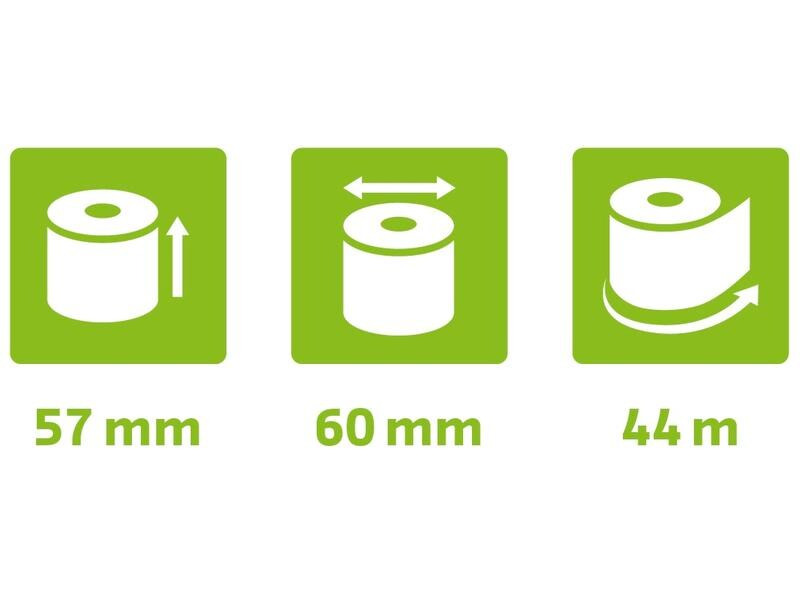 Exacompta Thermo-Papierrolle 57 x 60 x 12 mm, 44 m, 10 Stück