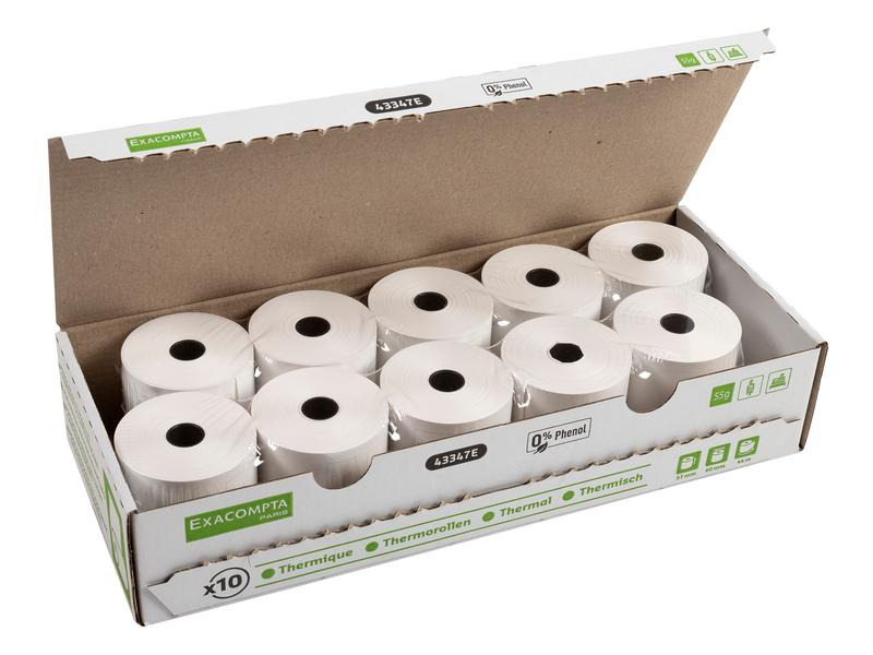 Exacompta Thermo-Papierrolle 57 x 60 x 12 mm, 44 m, 10 Stück