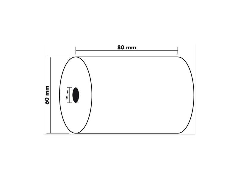 Exacompta Thermo-Papierrolle 80 x 60 x 12 mm, 44 m, 10 Stück