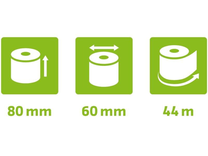 Exacompta Thermo-Papierrolle 80 x 60 x 12 mm, 44 m, 10 Stück
