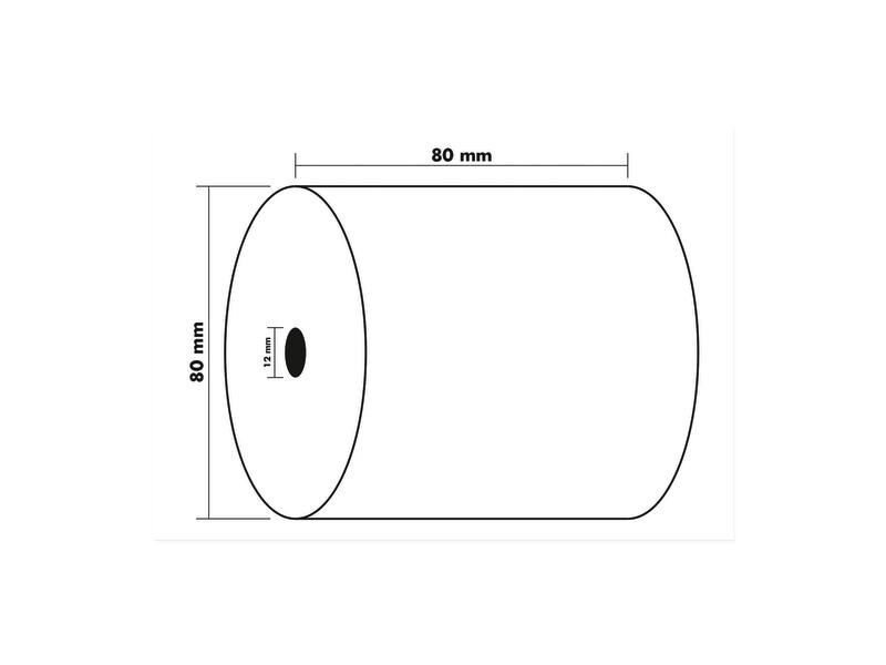 Exacompta Thermo-Papierrolle 80 x 80 x 12 mm, 72 m, 5 Stück