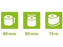 Exacompta Thermo-Papierrolle 80 x 80 x 12 mm, 76 m, 10 Stück