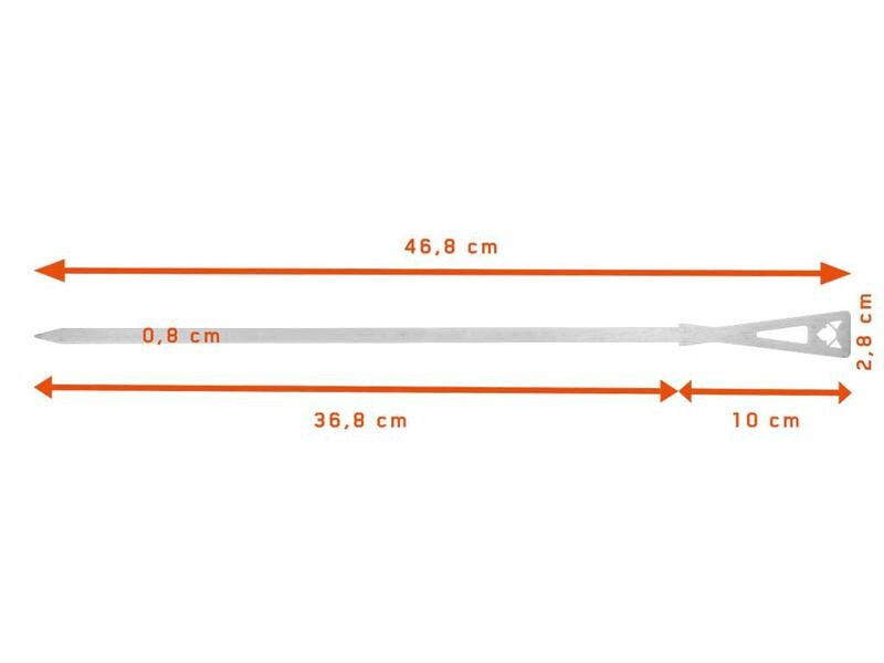 Fennek Grill Grillspiess Set lang, 6 Stück