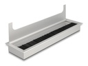 Delock Einbaurahmen für Tisch mit Bürste 280x80x28mm, Silber