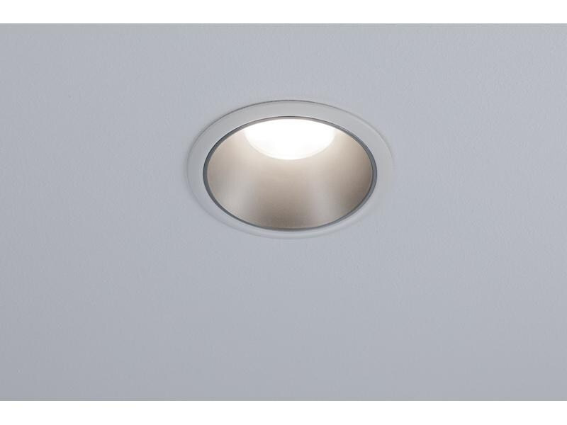 Paulmann Einbauspot Cole Coin 3-Stepdim Set, 18W,2700K,Weiss/Silber