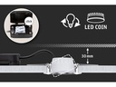 Paulmann Einbauspot Cole Coin 3-Stepdim Set, 18W,2700K,Weiss/Silber