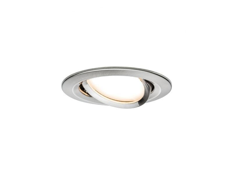 Paulmann Einbauspot Nova Coin Set, 3 x 6 W, 2700 K, Eisen