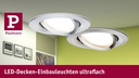 Paulmann Einbauspot Nova Coin Set, 3 x 6 W, 2700 K, Eisen