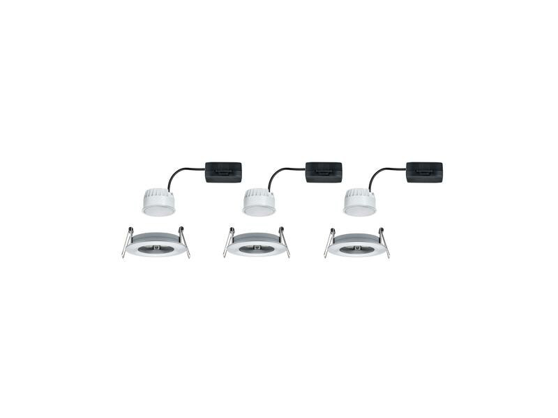 Paulmann Einbauspot Nova Coin Starr Set, 3 x 6 W, 2700 K, Chrom