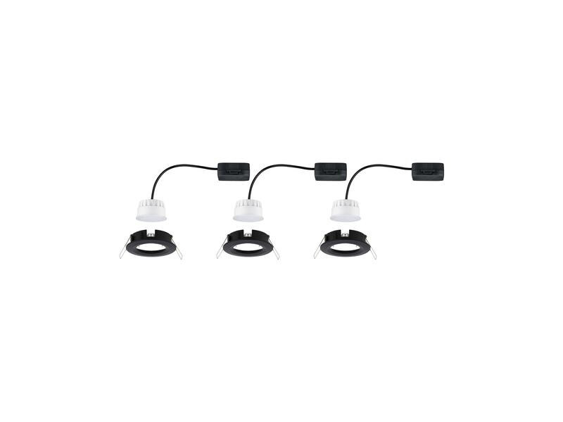 Paulmann Einbauspot Nova Coin Starr Set, 3 x 6 W, 2700 K, Schwarz