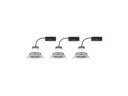 Paulmann Einbauspot Nova Plus Coin Set, 3 x 6 W, 2700 K, Eisen