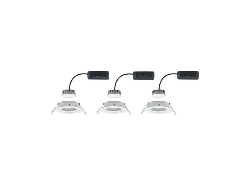Paulmann Einbauspot Nova Plus Coin Set, 3 x 6 W, 2700 K, Weiss