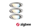 Paulmann Einbauspot Nova Plus Set, 3 x 6 W, 2700- 6500 K, Eisen