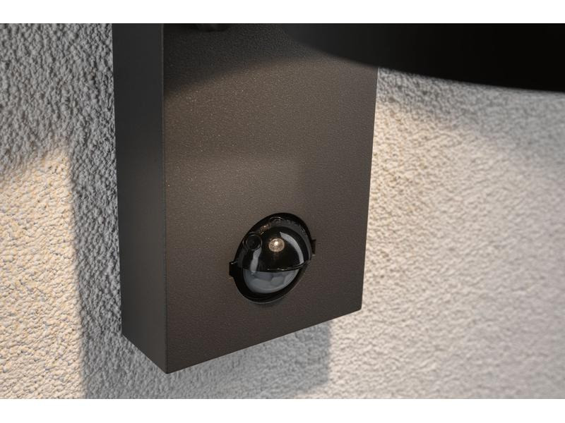 Paulmann Wandleuchte Capea mit Bewegungsmelder, 5 W, 3000 K, Grau
