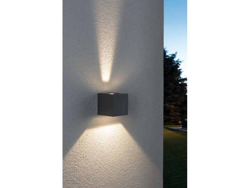 Paulmann Wandleuchte Cybo, 2 x 3 W, 2700 K, Grau