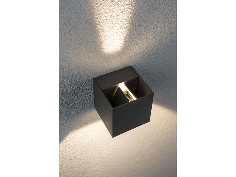 Paulmann Wandleuchte Cybo, 2 x 3 W, 2700 K, Grau