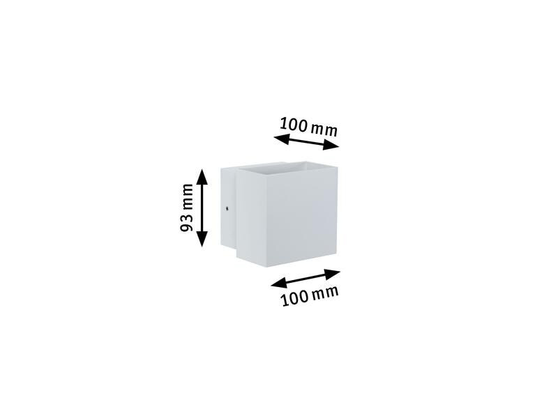 Paulmann Wandleuchte Cybo, 2 x 3 W, 2700 K, Weiss