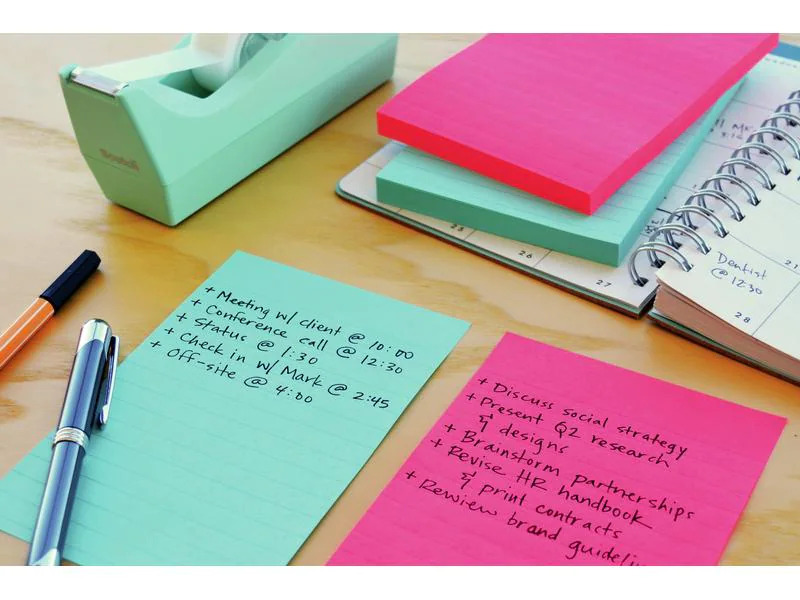 Post-it Notizzettel Post-it Super Sticky Mehrfarbig, Liniert
