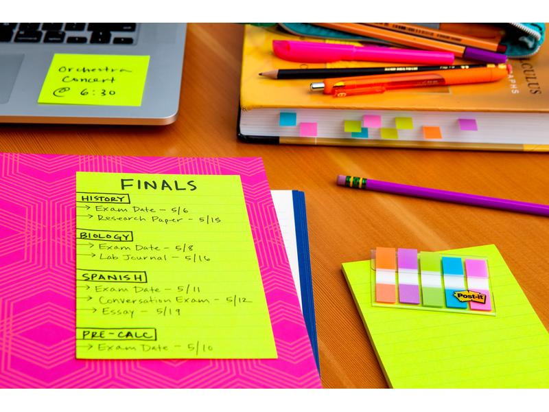 Post-it Notizzettel Post-it Super Sticky Mehrfarbig, Liniert