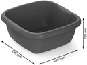 Rotho Becken Daily eckig, 5 l, Schwarz