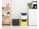 Rotho Recyclingbehälter Jive 30 l, Gelb/Schwarz/Weiss