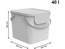 Rotho Wäschesammler Albula 40 l, Weiss