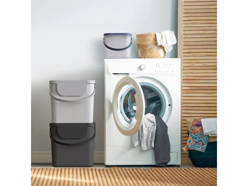 Rotho Wäschesammler Albula 40 l, Weiss