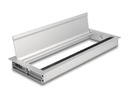 Delock Einbaurahmen für Tisch mit Bürste 300x120x28mm, Silber