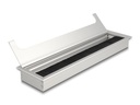 Delock Einbaurahmen für Tisch mit Bürste 300x80x28mm, Silber
