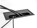 Delock Einbaurahmen für Tisch mit Bürste 80x80x28mm, Schwarz