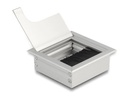 Delock Einbaurahmen für Tisch mit Bürste 80x80x28mm, Silber