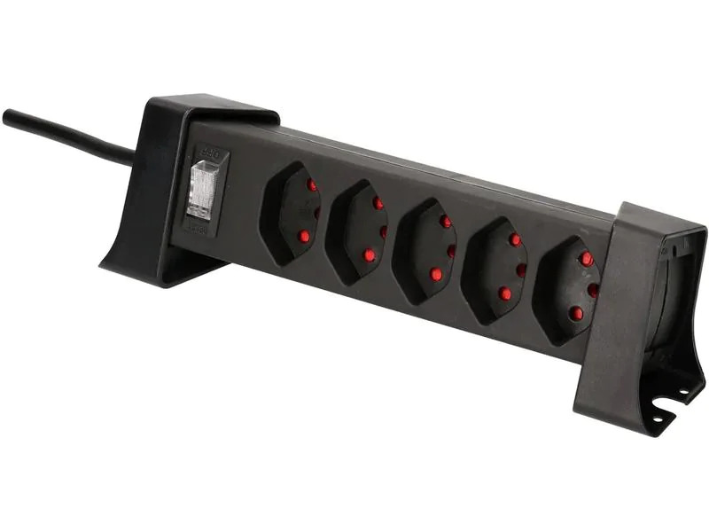 Max Hauri Halterung Steckdosenleiste Safety Line Schwarz