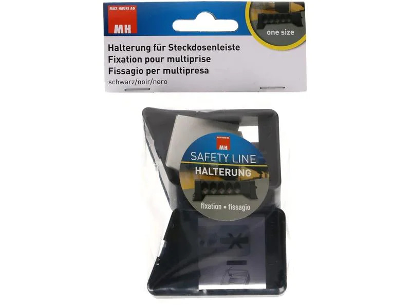 Max Hauri Halterung Steckdosenleiste Safety Line Schwarz